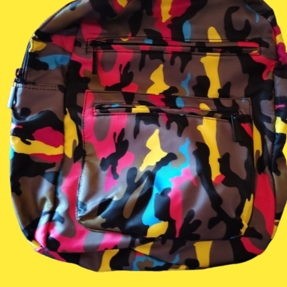 Nicki Minaj Multicolor Camouflage Backpack
